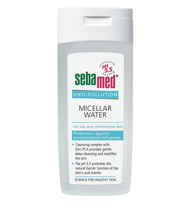 Eau micellaire nettoyante anti-pollution Sebamed pour peau mixte
