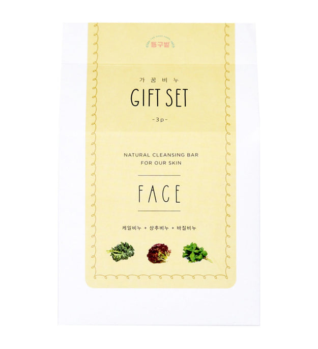 Set di sapone naturale Donggu Farming al basilico 100 g + lattuga 100 g + cavolo riccio 100 g