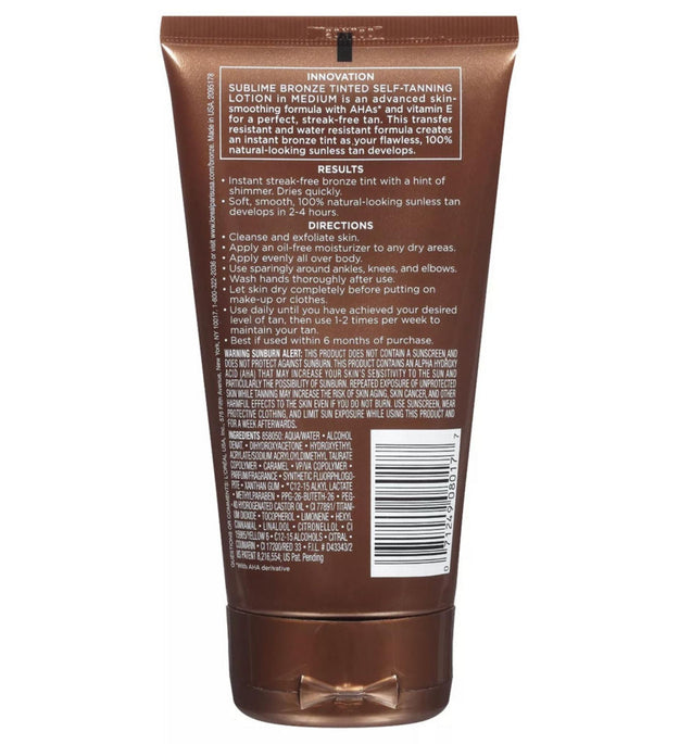 L'Oreal Paris Sublime Bronze Tinted Self Tanning Lotion Medium