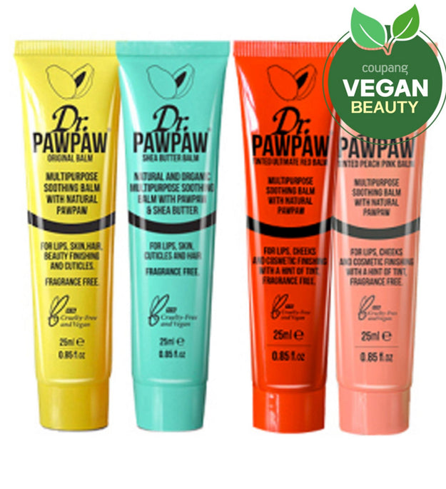 Dr. Popo Multi Balm Original 25ml + Burro di Karitè 25ml + Rosa 25ml + Rosso 25ml