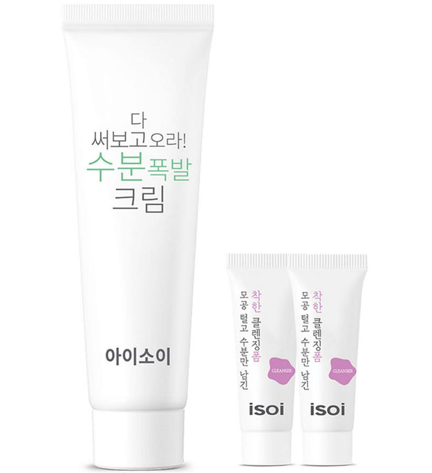 Isoi Try Aura Moisture Explosion Cream 50 ml + Moisture Foam 7 ml 2 St