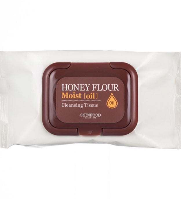 SKINFOOD Медовые пшеничные увлажняющие масляные очищающие салфетки
