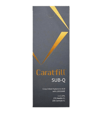 Caratfill Sub Q hyaluronic acid filler for deep facial volume and contouring.