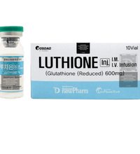 LUTHIONE 600mg 10 vials of injectable glutathione for skin brightening and wellness.