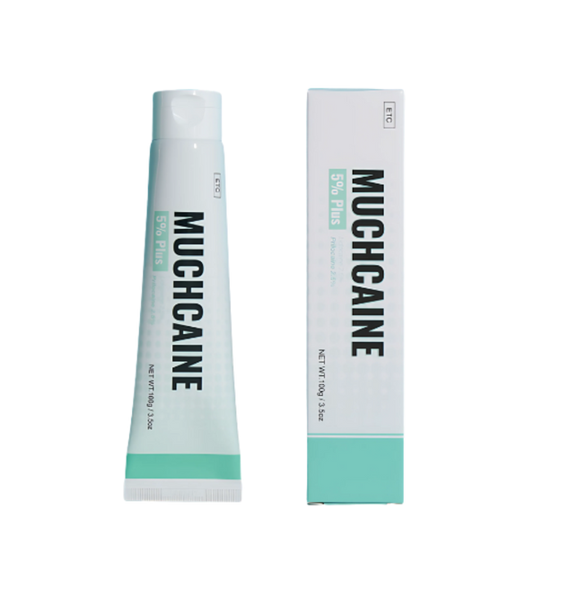Muchcaine 5% Plus Cream – 100g numbing cream for cosmetic and aesthetic use.