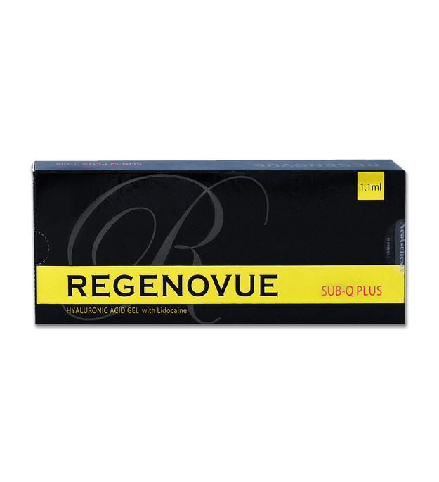 REGENOVUE SUB Q PLUS ultra-high-density hyaluronic acid filler for deep contouring and volume restoration.