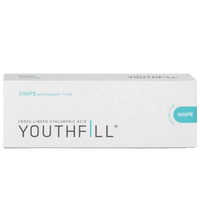 YOUTHFILL SHAPE medium-to-high density hyaluronic acid filler for facial contouring and volume enhancement.