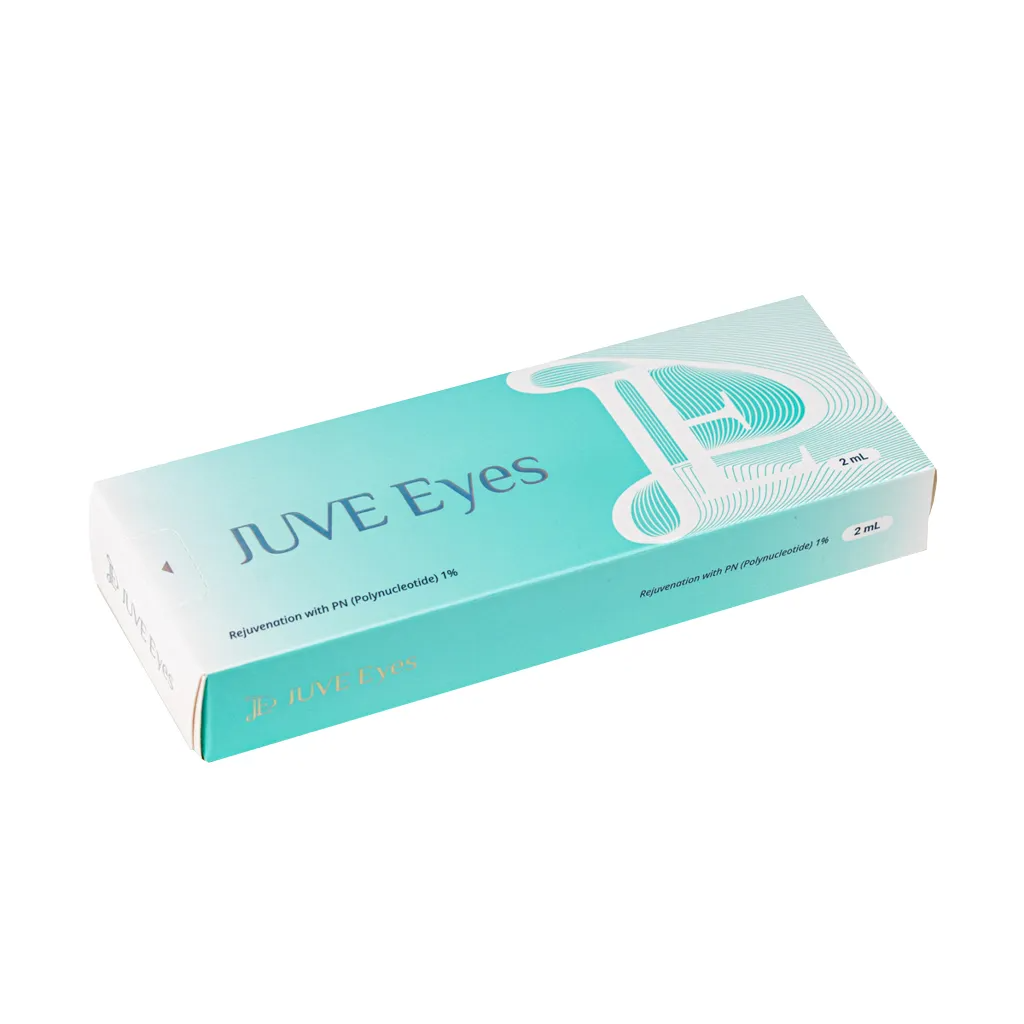 JUVE Eyes in sleek medical packaging, ideal for dark circles and eye puffiness reduction.