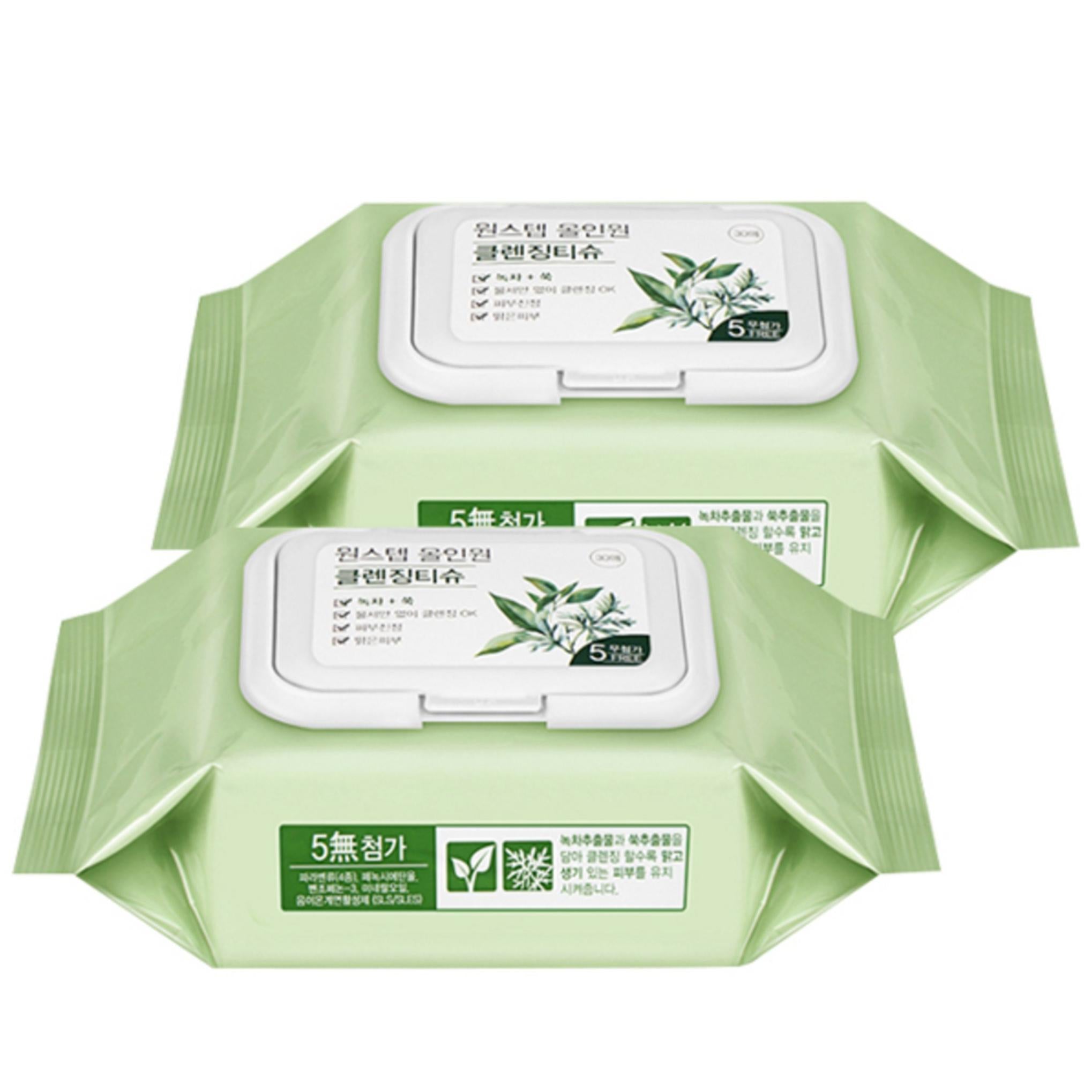 Ernesty One-Step All-in-One Cleansing Tissue Green Tea Mugwort