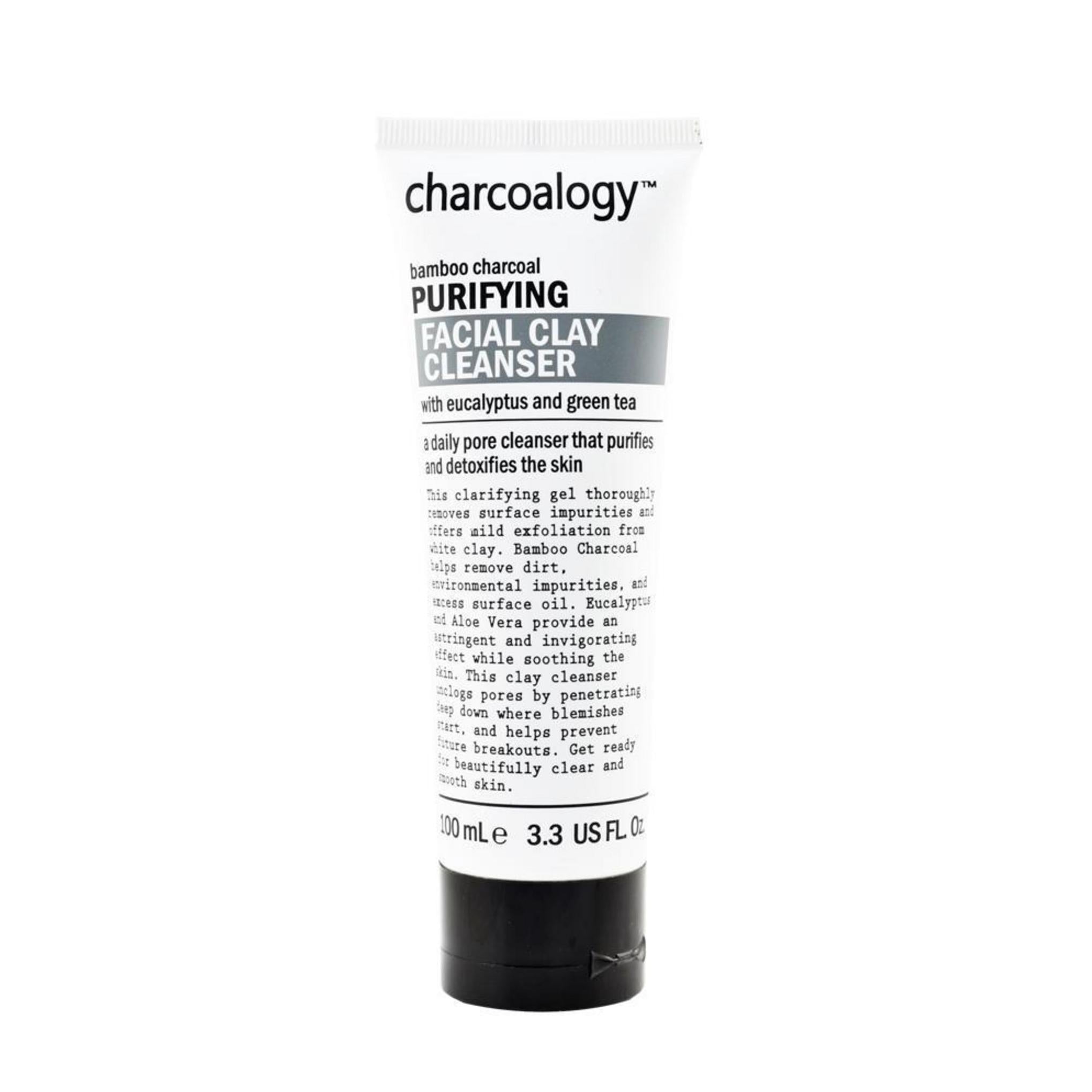 Charcology Bambu Carvão Hidratante Hidratante Facial Limpador de Argila