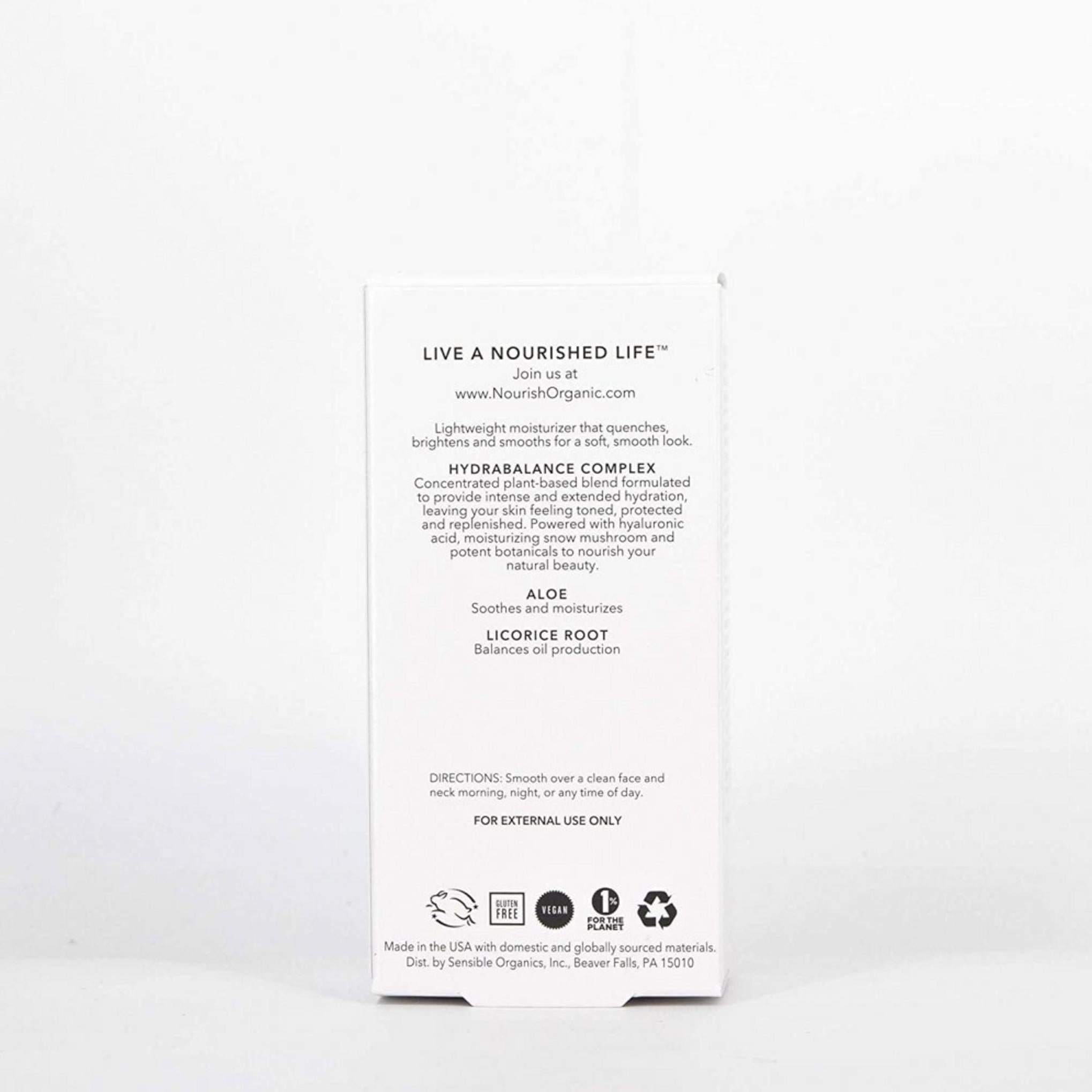 Hydratant poids plume complexe Hydrabalance biologique Nourish