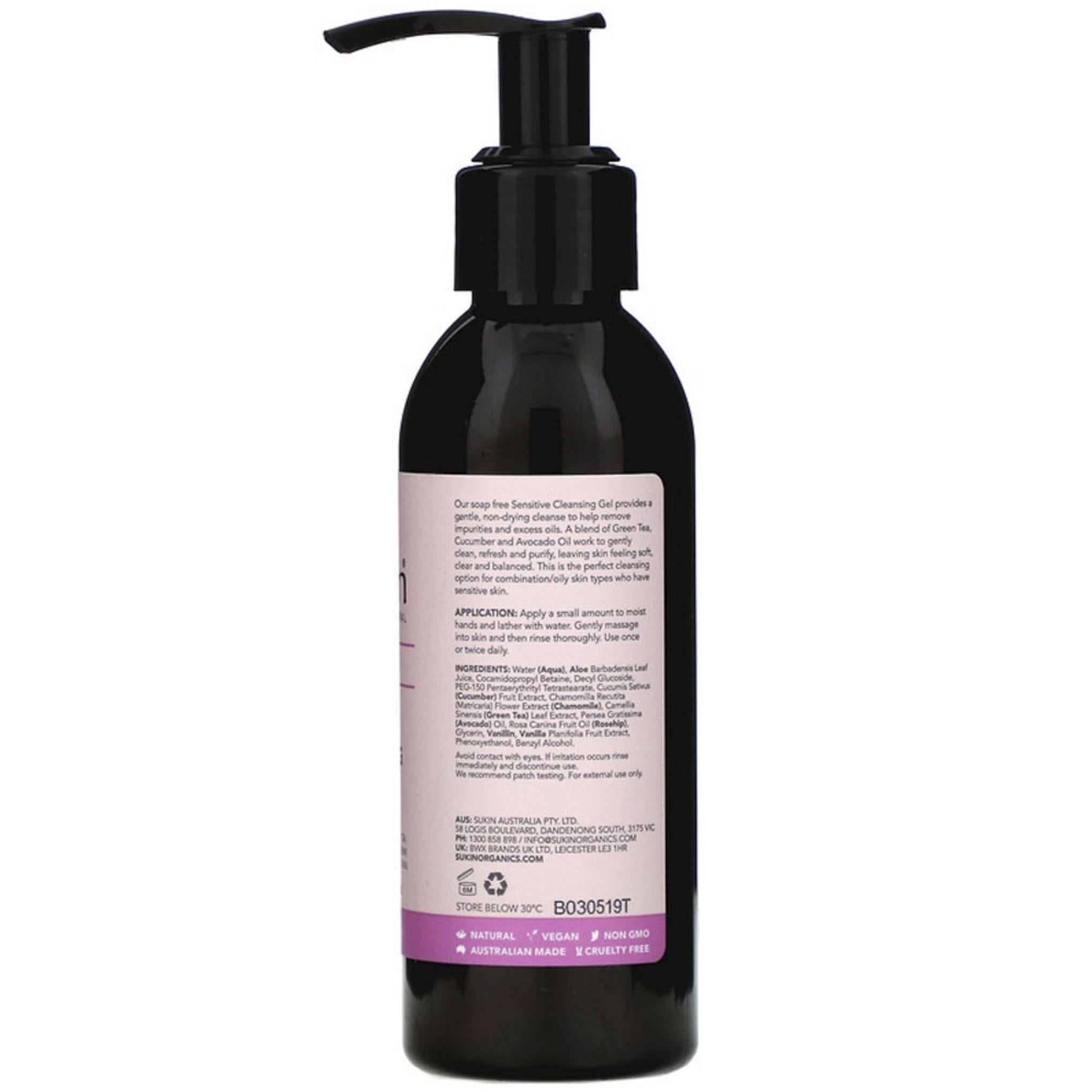 Gel nettoyant Sukin peau sensible