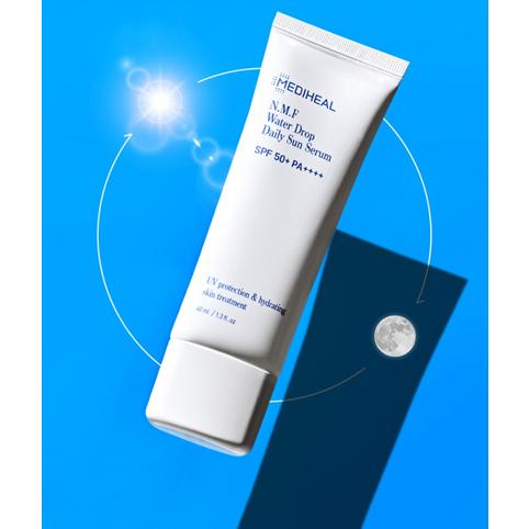 Mediheal N.M.F Солнцезащитная сыворотка SPF50+ PA++++ 40млx2 + Набор масок 27млx10 Специальный набор