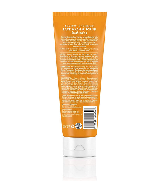 Jason Natural Brightening Apricot Scrub Facial Wash & Scrub