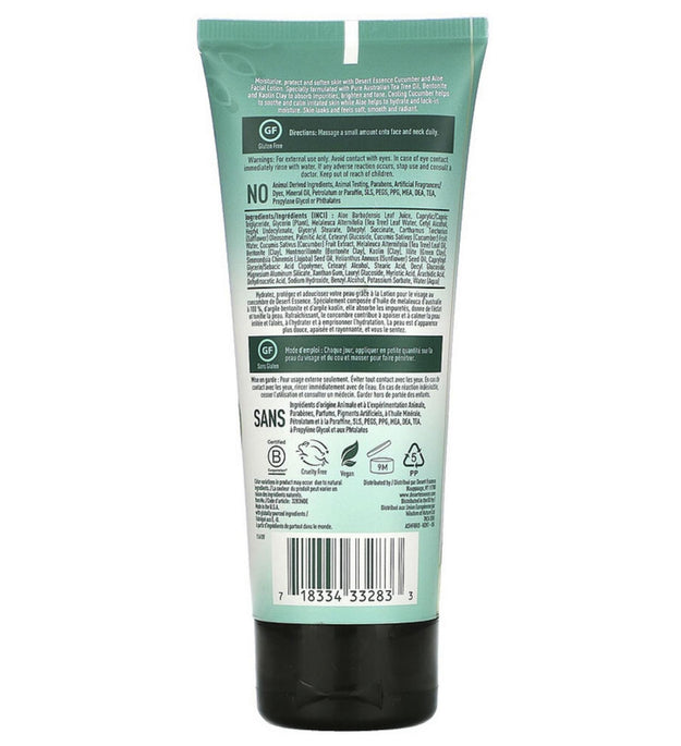 Desert Essence Facial Lotion Cucumber & Aloe