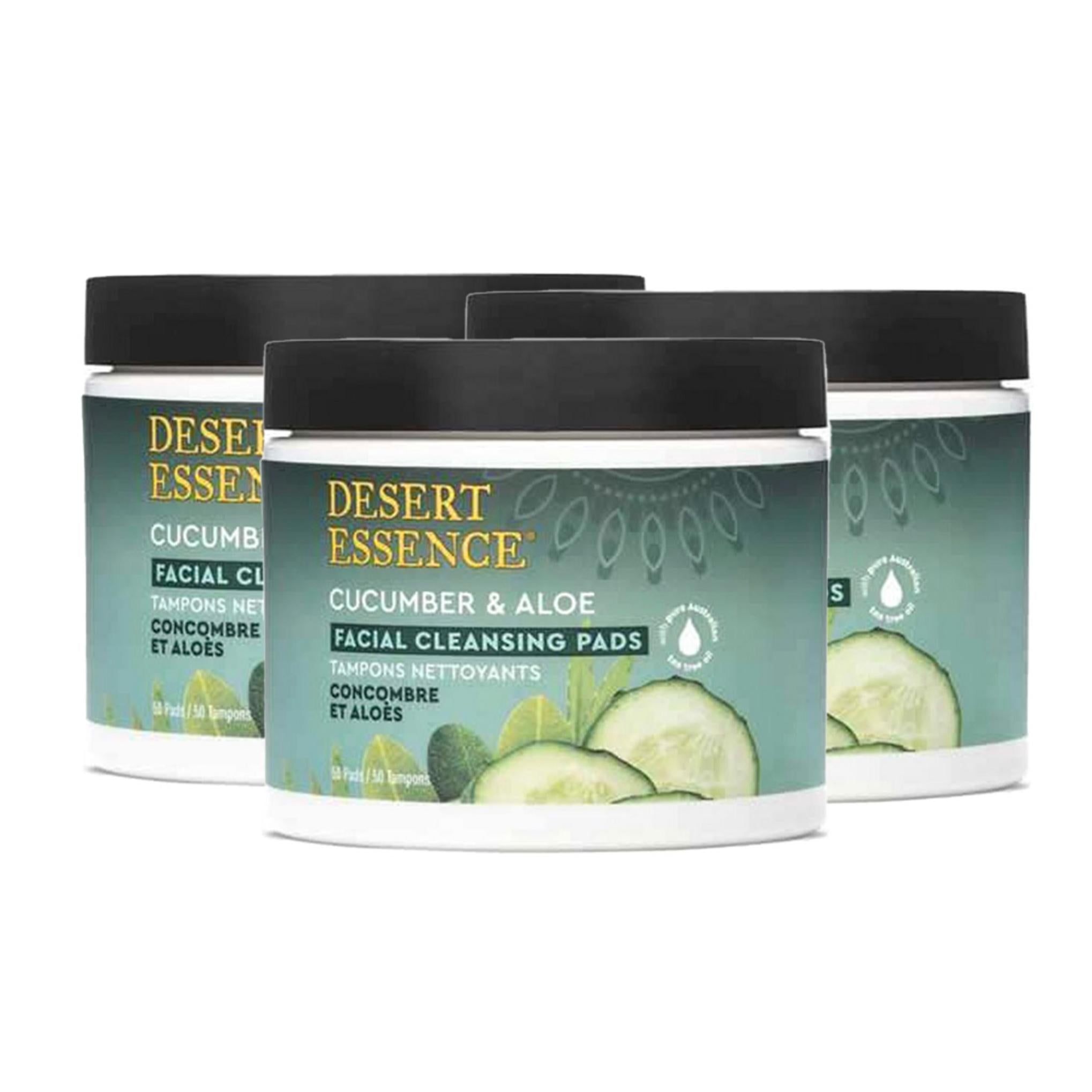 Desert Essence Tampone detergente viso cetriolo e aloe