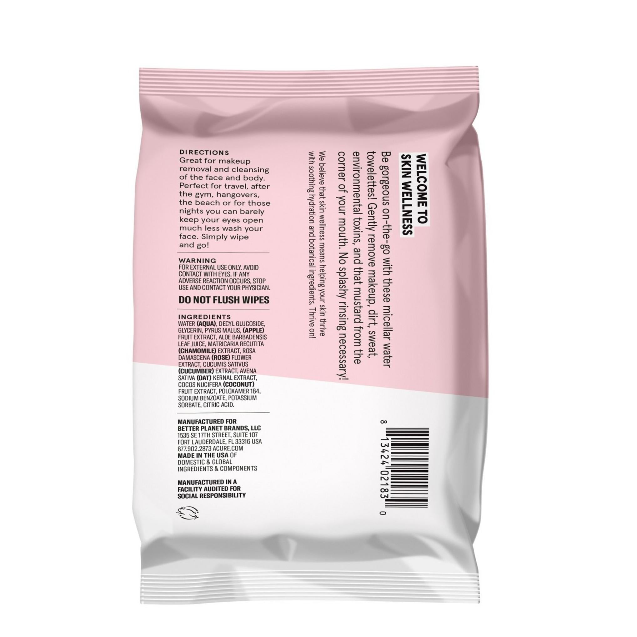 Acure Seriously Soothing Micellar Water Cleansing Towelette