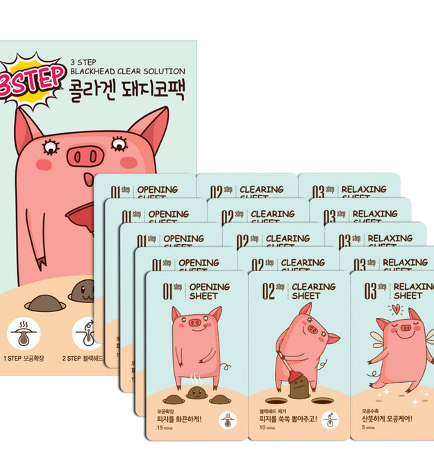 Pack de nez de cochon au collagène en 3 étapes de Bonibel
