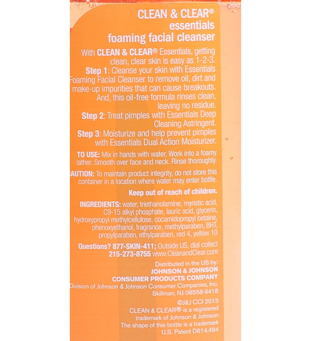 Limpiador facial espumoso esencial Clean & Clear