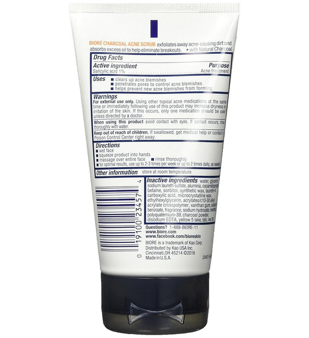 Biore Charcoal Acne Scrub