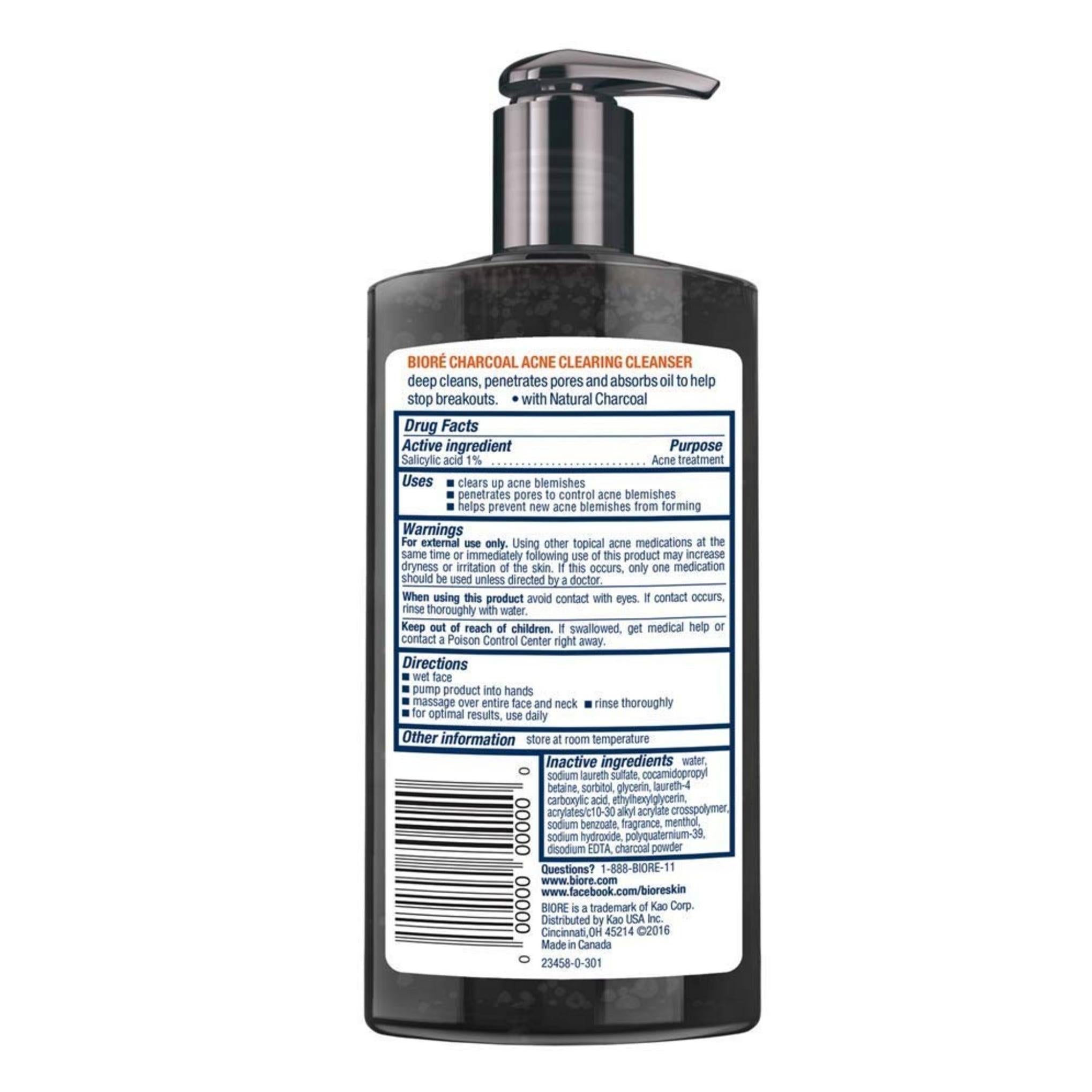 Biore Charcoal Acne Clearing Cleanser