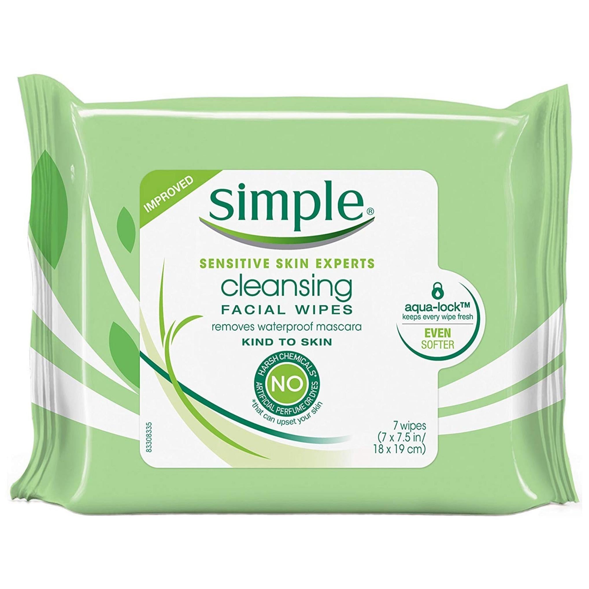Lingettes nettoyantes simples pour le visage
