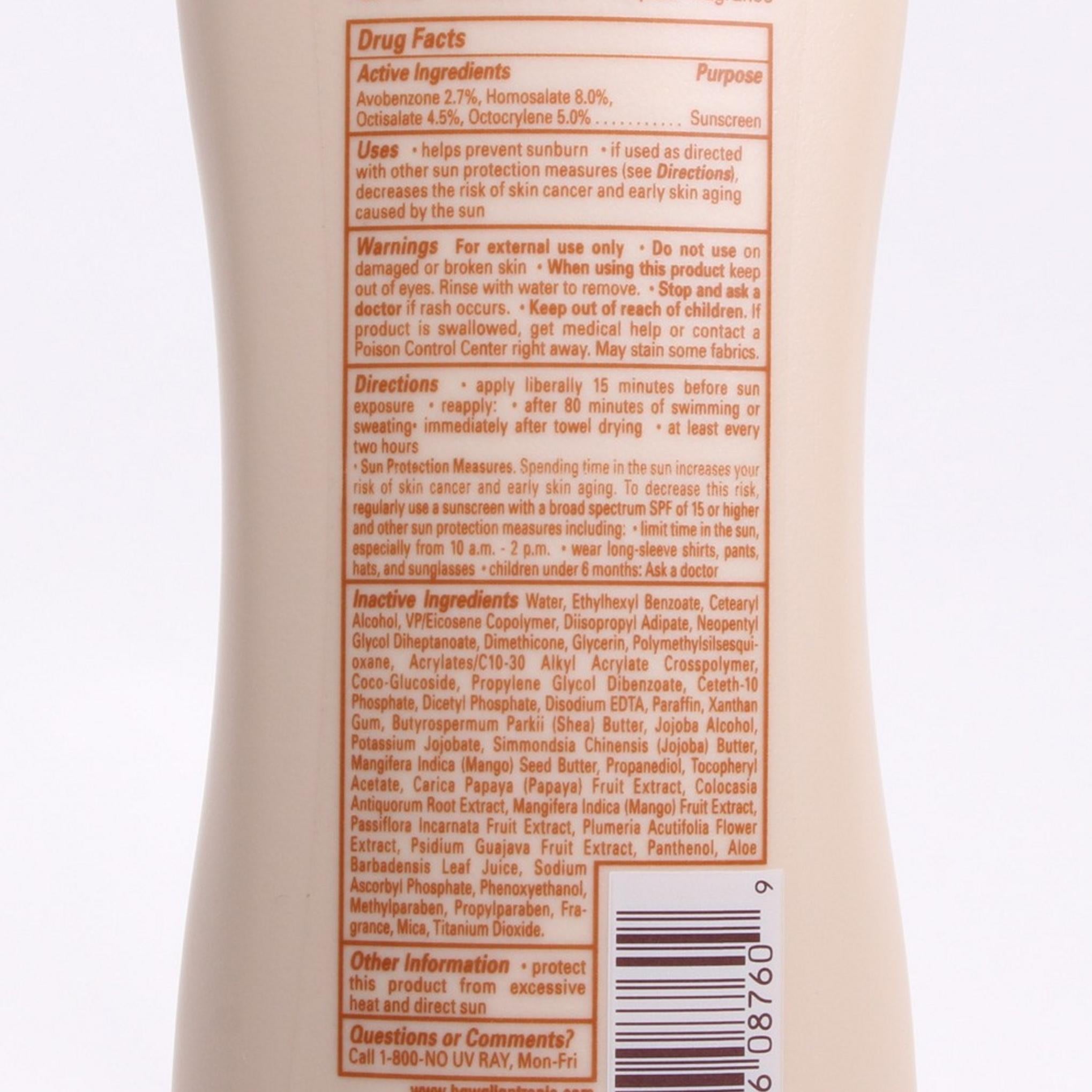 Loción protectora solar Hawaiian Tropic Shea Touch FPS 50
