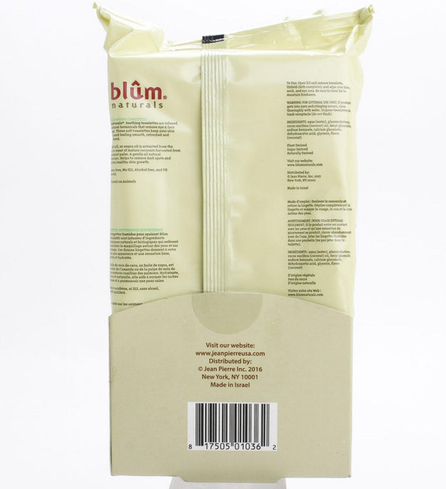 Blum Naturals Daily Cleansing & Makeup Remover Towelette Soothing