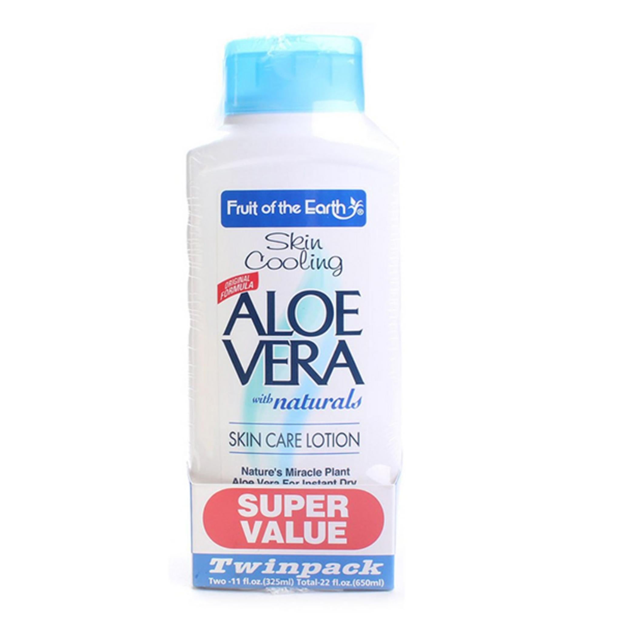 Pack Duplo de Loção Hidratante Refrescante para a Pele com Aloe Vera Fruit Of The Earth