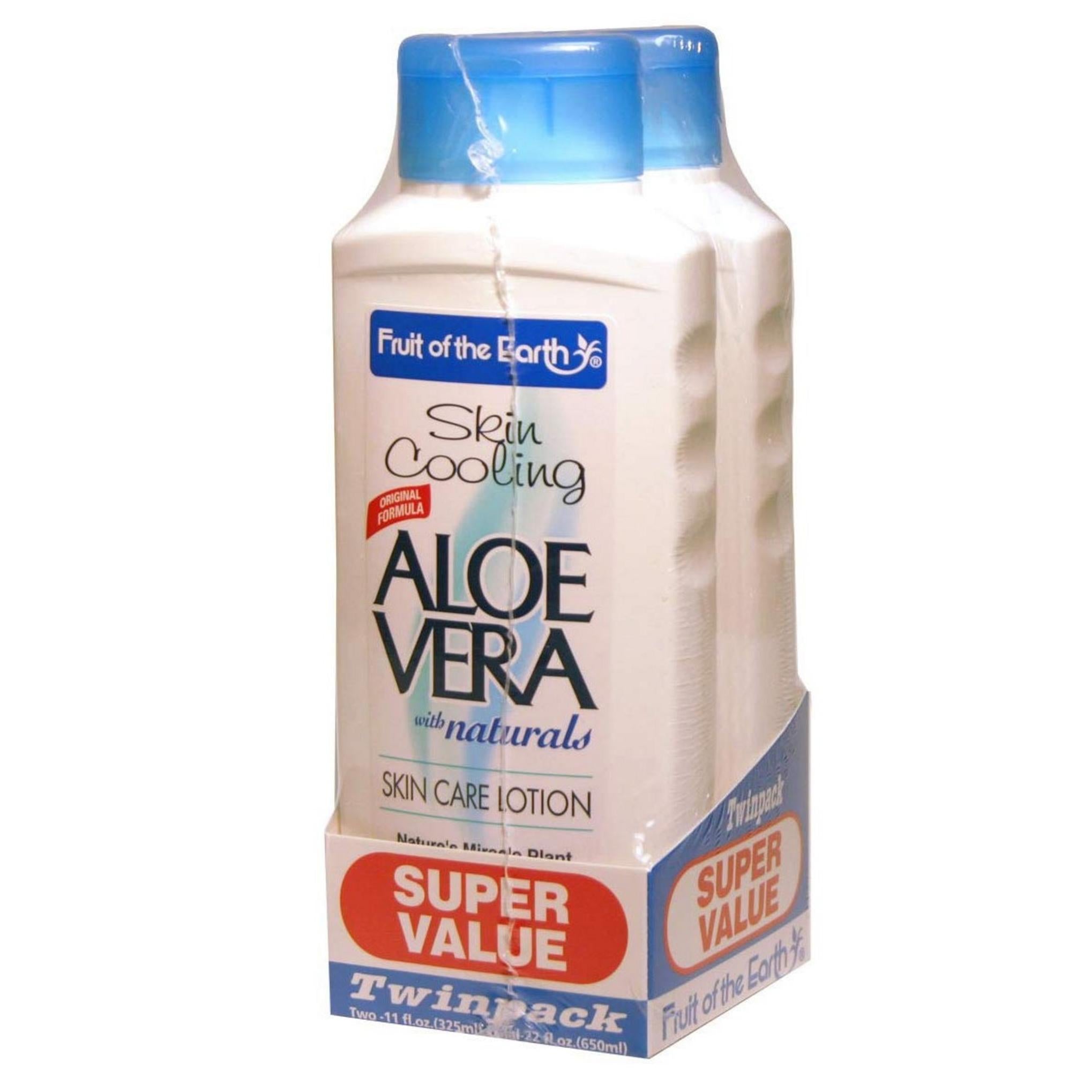 Pack Duplo de Loção Hidratante Refrescante para a Pele com Aloe Vera Fruit Of The Earth