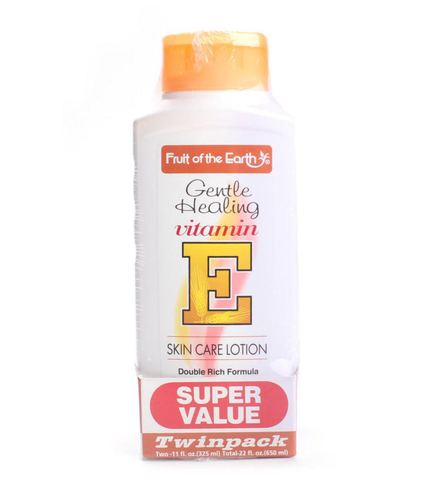 Fruit Of The Earth Gentle Healing Vitamin E Skin Care Lotion Twin Pack of 2