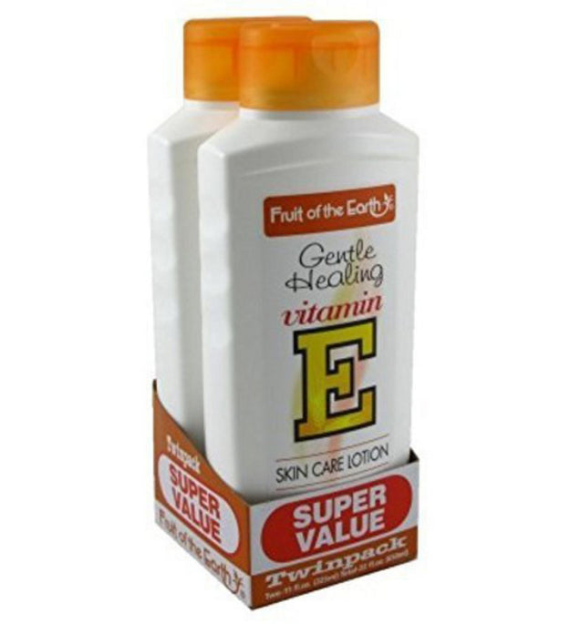 Fruit Of The Earth Gentle Healing Vitamin E Skin Care Lotion Twin Pack of 2