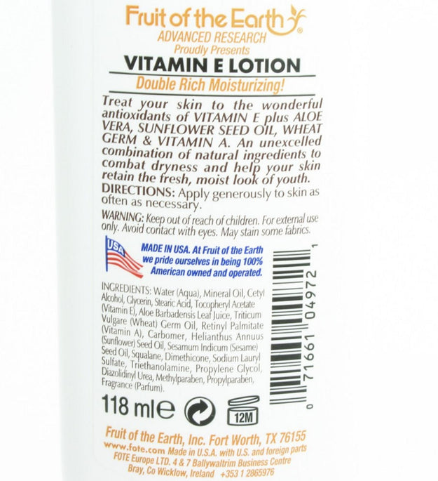 Fruit of the Earth Vitamin E Skin Care Lotion