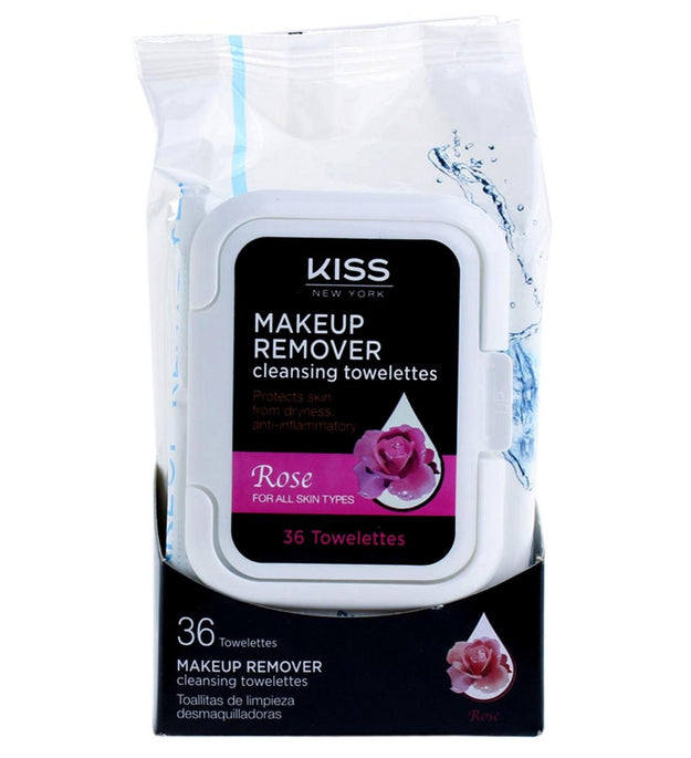Kiss Makeup Remover Cleansing Towelette Rose