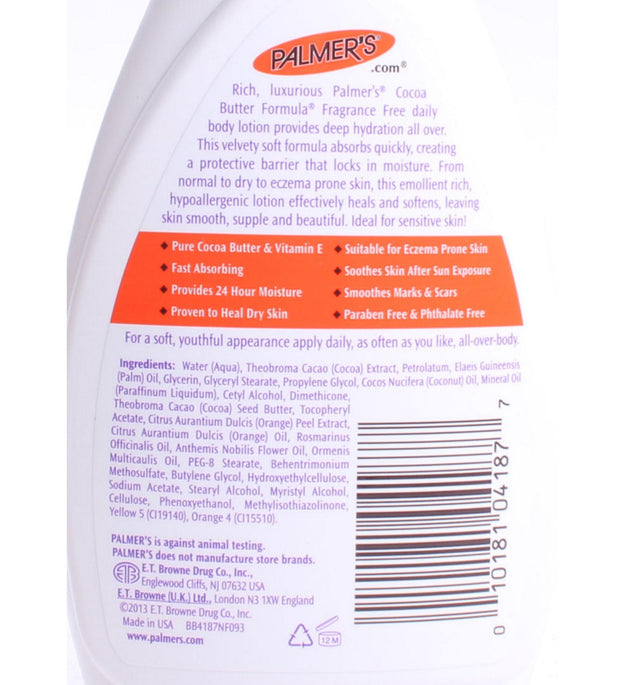 Palmer's Cocoa Butter Formula with Vitamin E Heal & Soften Rough Dry Skin Fragrance Free