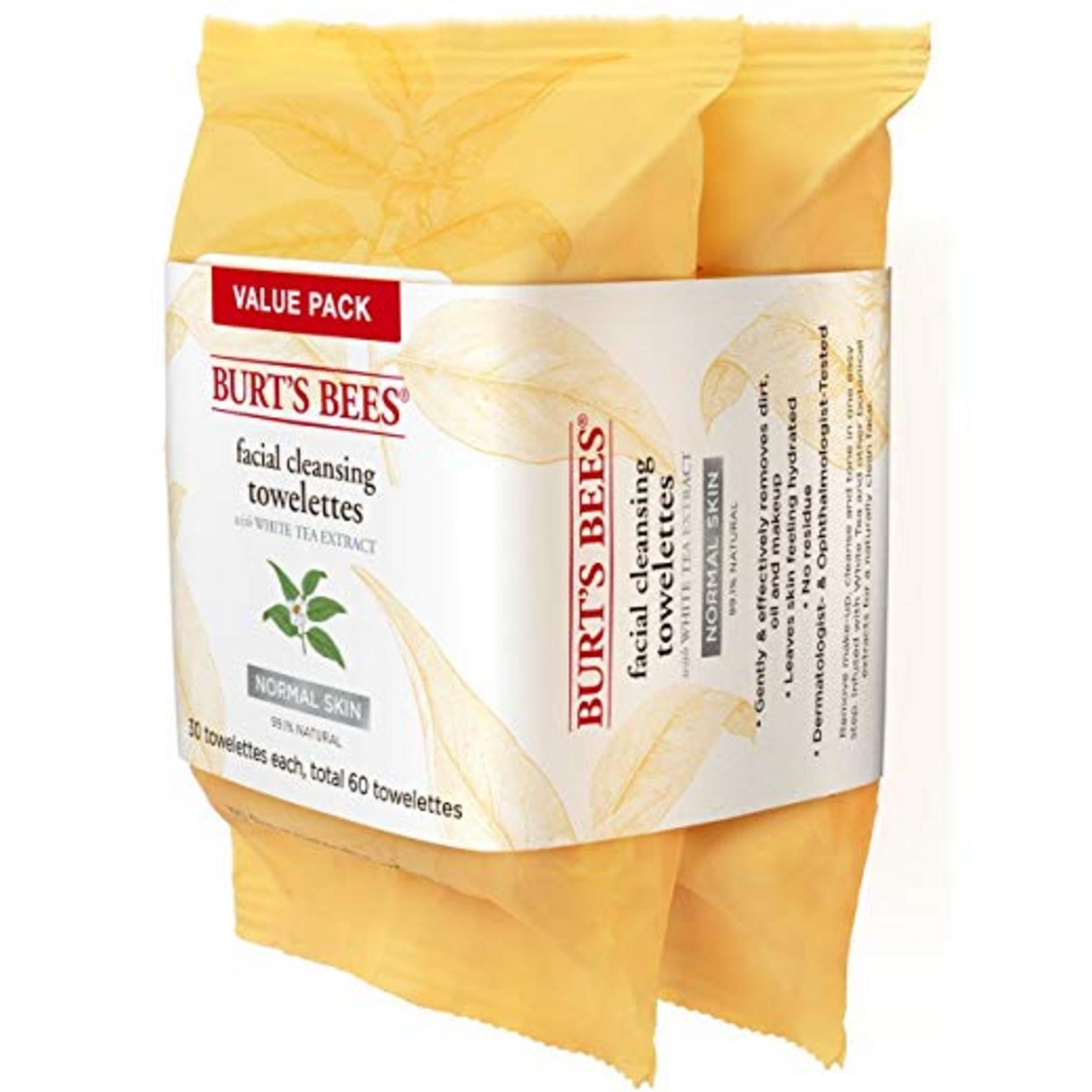 Salviettina detergente viso Burt's Bees con estratto di tè bianco 17,5 x 18,7 cm