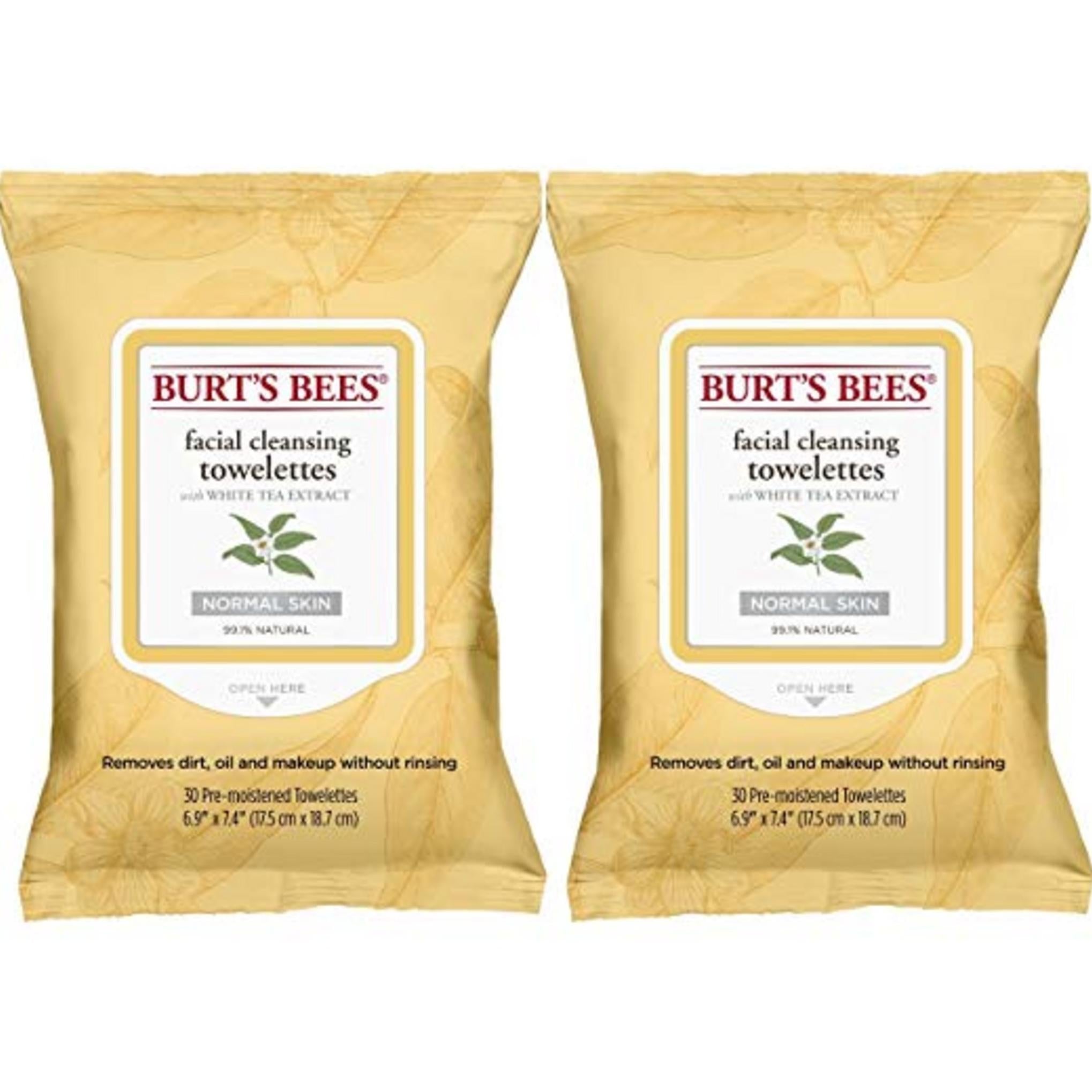 Salviettina detergente viso Burt's Bees con estratto di tè bianco 17,5 x 18,7 cm