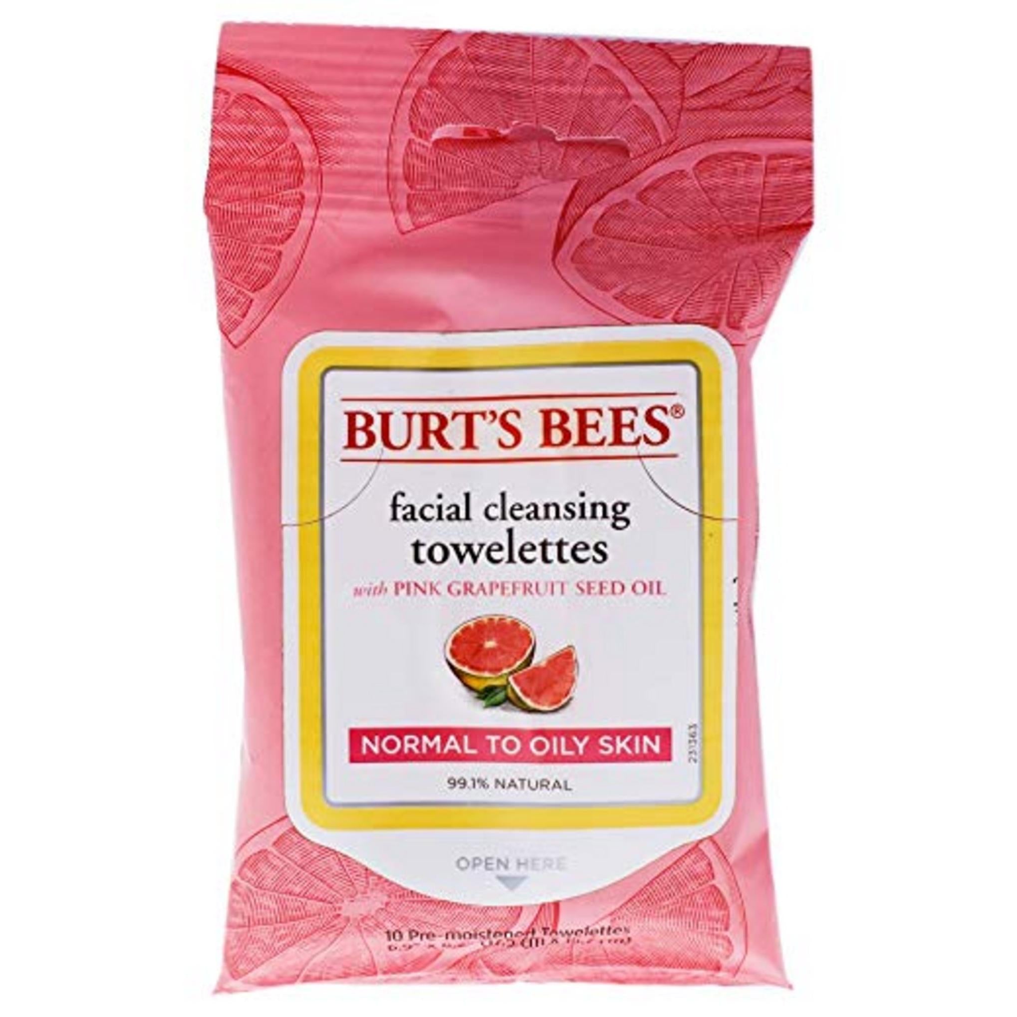 Burt's Bees Salvietta detergente viso Olio di semi di pompelmo rosa Pelle da normale a grassa