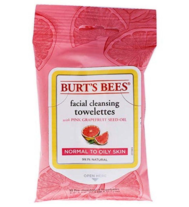Очищающая салфетка для лица Burt's Bees Масло семян розового грейпфрута для нормальной и жирной кожи