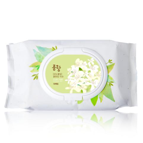 Sapone fondente People's, fazzoletto detergente a forma di foglia d'erba