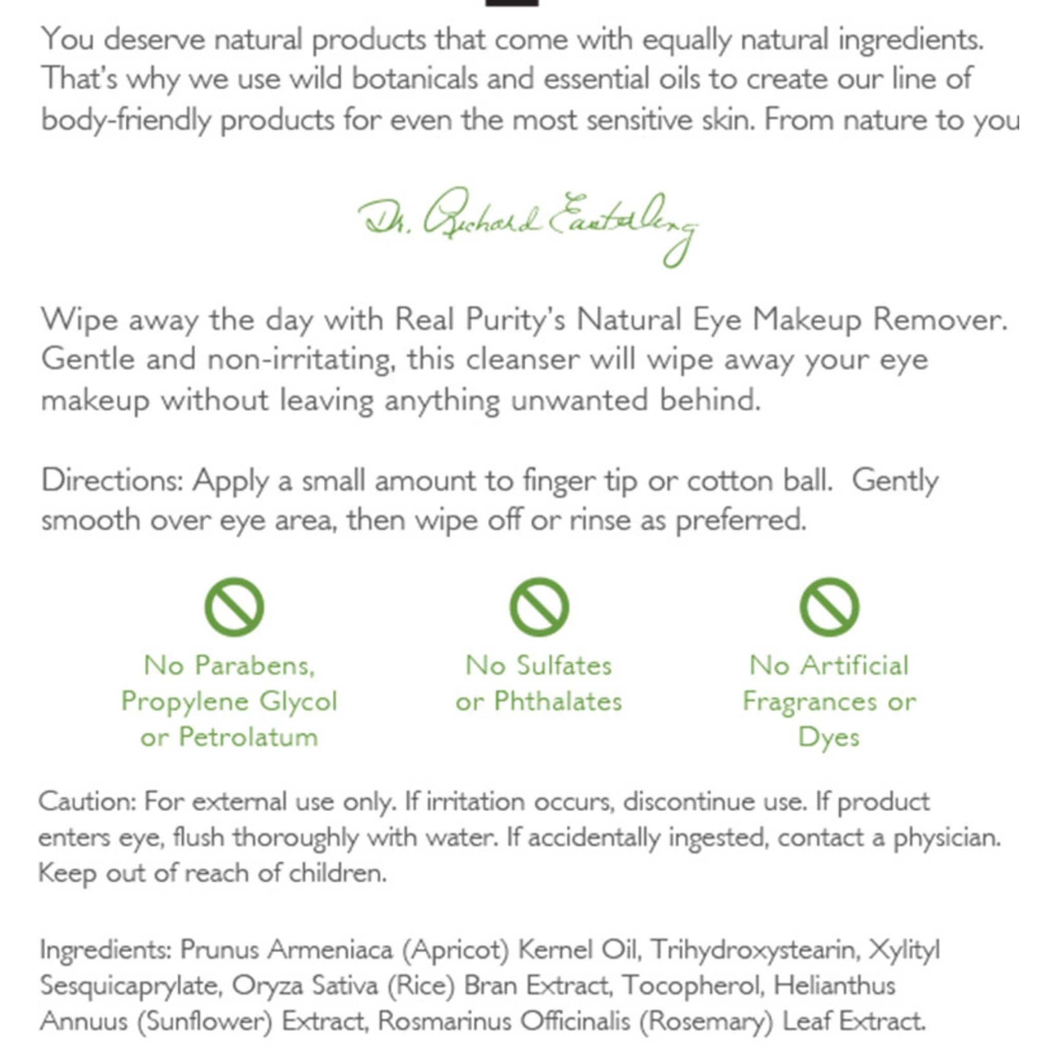 Struccante per occhi Real Purity