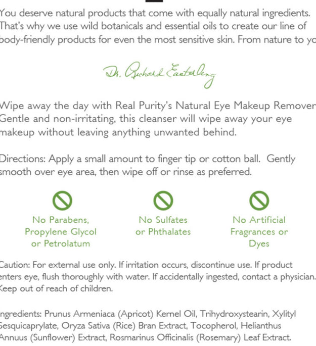 Real Purity Eye Makeup Remover