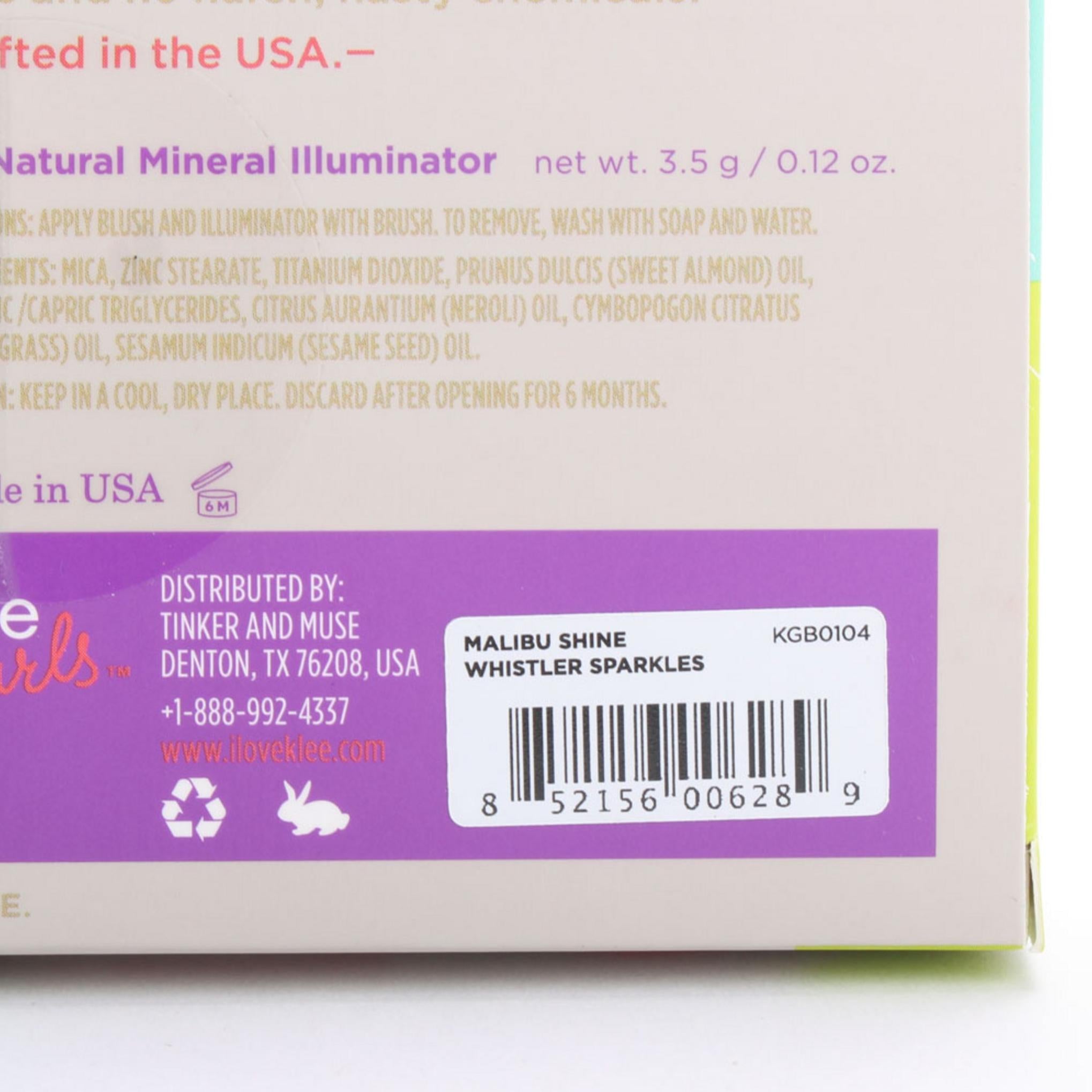 Klee Girls Natural Mineral Blush & Illuminator Duo Malibu Shine