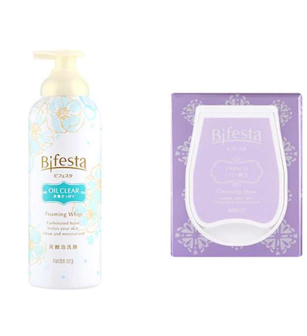 Bifesta Cleansing Mousse Foam Oil Clear + Reinigungsblatt Coenzym Q10