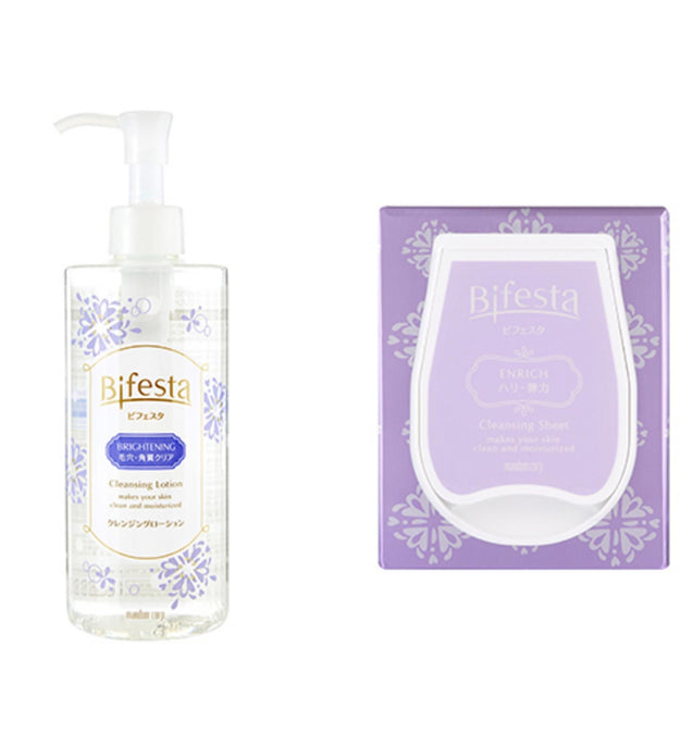 Bifesta Cleansing Water Brightening + Cleansing Sheet Coenzyme Q10
