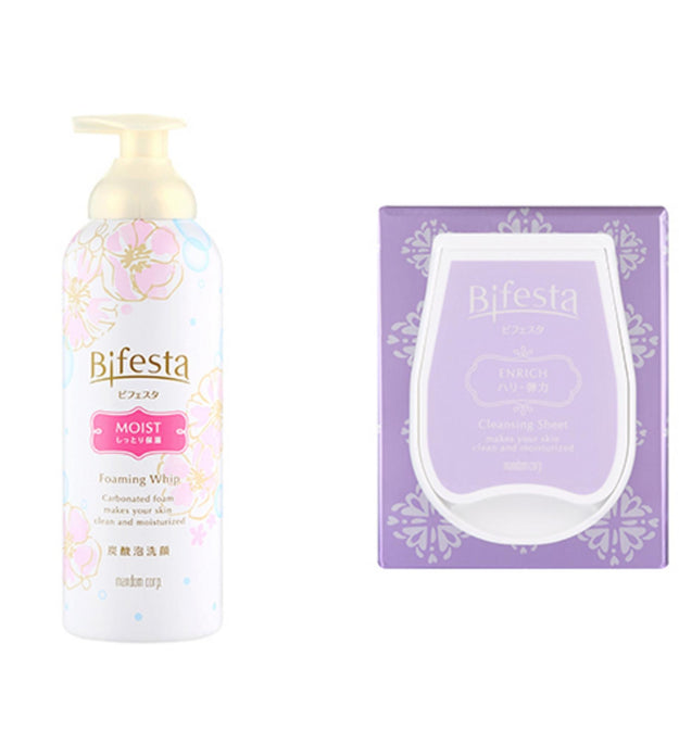 Bifesta Cleansing Mousse Foam Moist + Reinigungsblatt Coenzym Q10