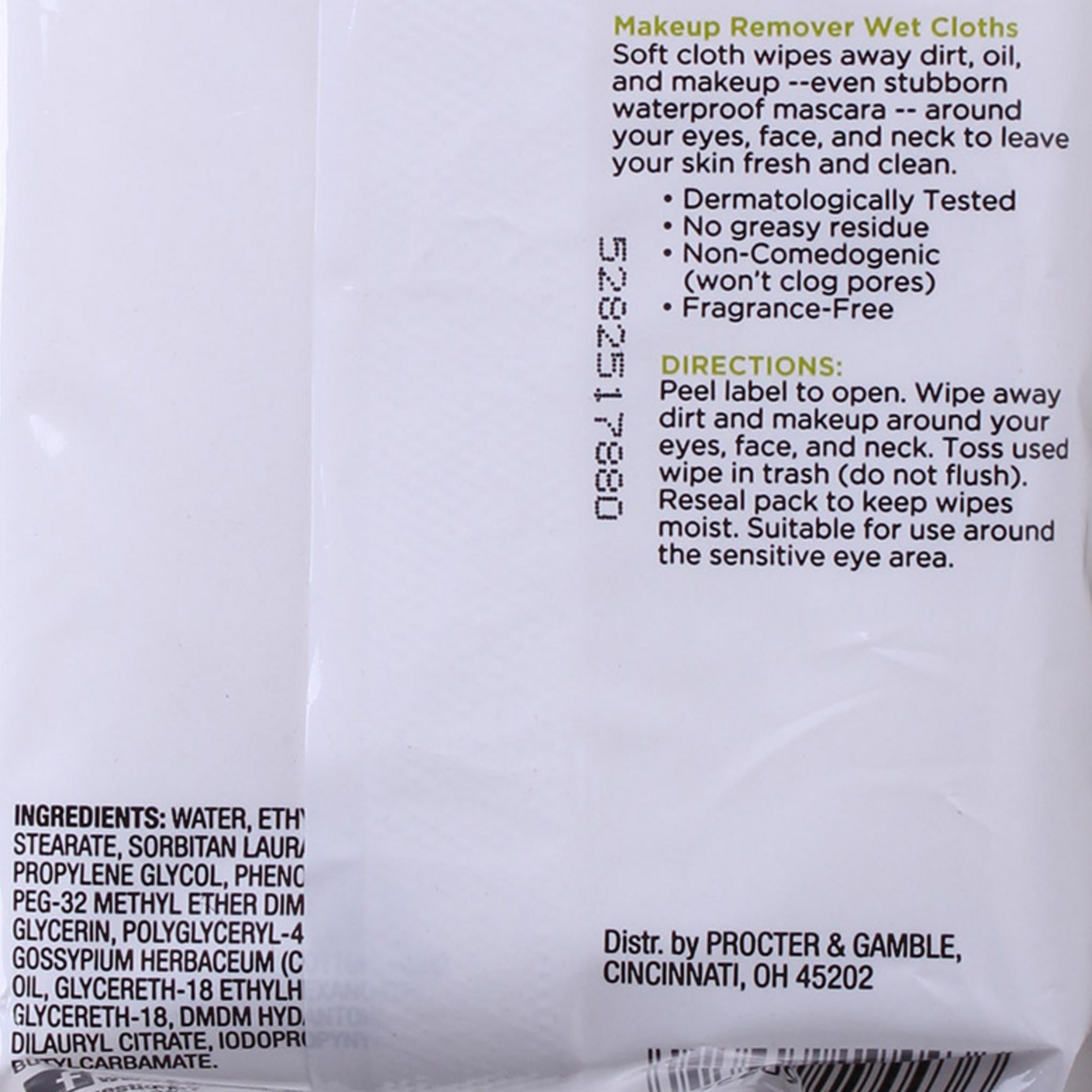 Pano removedor de maquiagem para o dia todo sem fragrância