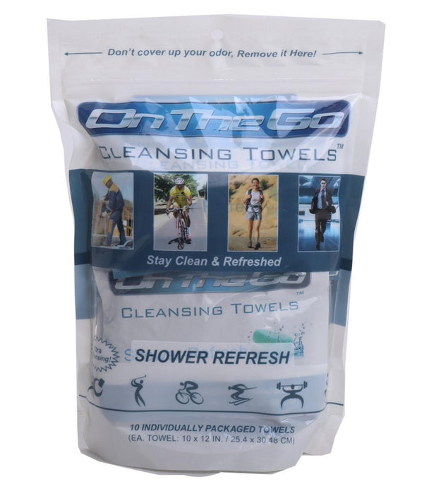 On the Go Towels Cleansing Towel Shower Refresh 25.4 x 30.48cm