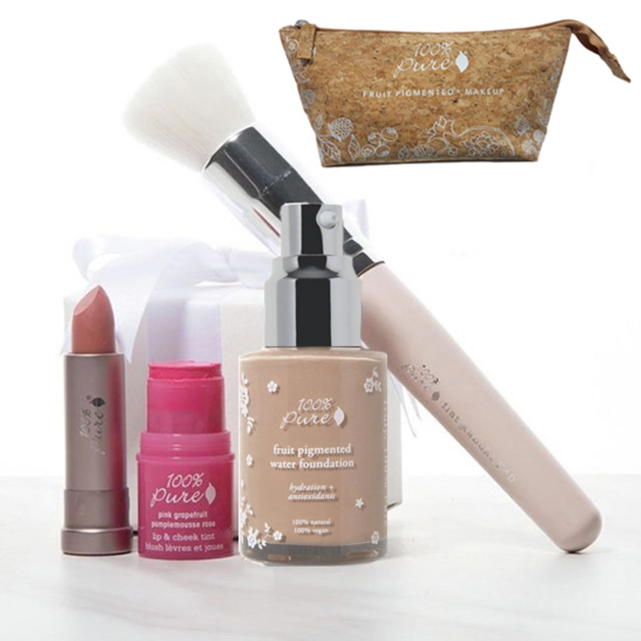 Set de neceser de maquillaje pigmentado 100% con frutas puras Melocotón dorado