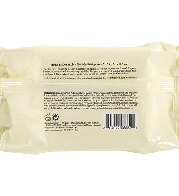 Philosophy Purity Made Simple One Step Facial Cleansing Cloth